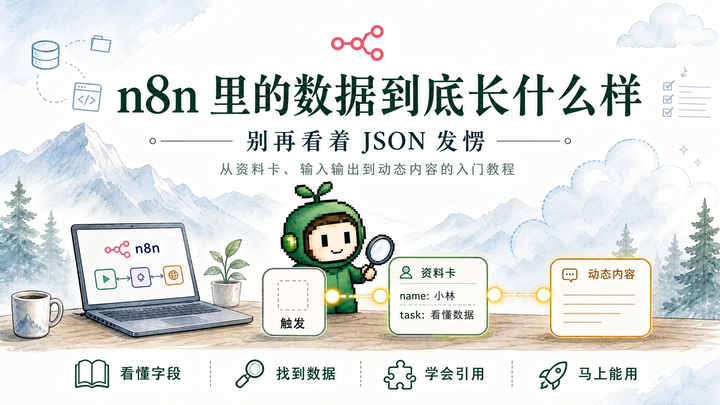 n8n 里的数据到底长什么样：别再看着 JSON 发愣
